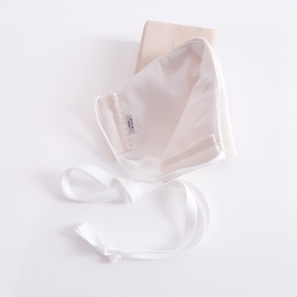 Face mask Cream cotton Nose wire Minimalist - Picture 3 of 4